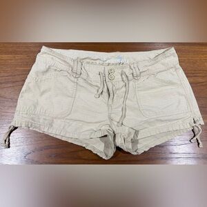 Vintage Y2K 2000s Aeropostale Khaki 2” Cargo Utility Shorts Size 7/8 Nostalgia